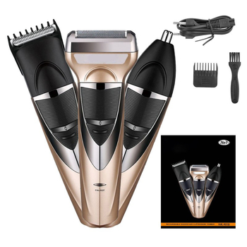 3 viename daugiafunkcis skustuvas su nuimama ir plaunama galvute, nosies kirpimo mašinėle, plaunama plaukų kirpimo mašinėle, atsparus vandeniui IPX7