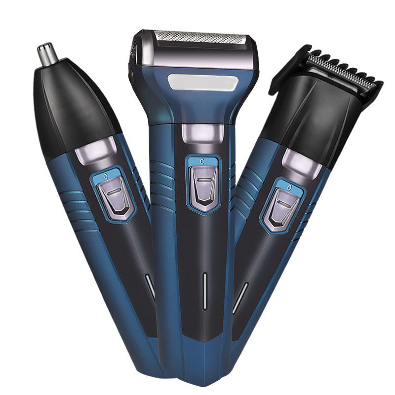 3 viename daugiafunkcis skustuvas su nuimama ir plaunama galvute, nosies kirpimo mašinėle, plaunama plaukų kirpimo mašinėle, atsparus vandeniui IPX7