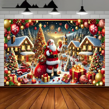 Jauns pārrobežu Ziemassvētku fons, Ziemassvētku rotājums, svētku ballīšu fons, terases rotājums