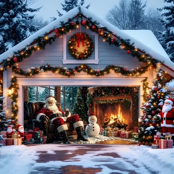 Jauns pārrobežu Ziemassvētku fons, Ziemassvētku rotājums, svētku ballīšu fons, terases rotājums