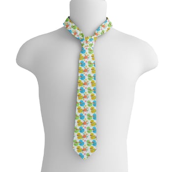 Cravată cu imprimeu de rață 8 cm, cravată formală business, cravată cu dungi la modă din poliester, stil unic pentru femei