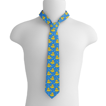 Cravată cu imprimeu de rață 8 cm, cravată formală business, cravată cu dungi la modă din poliester, stil unic pentru femei