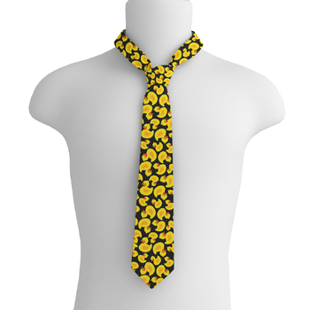 Cravată cu imprimeu de rață 8 cm, cravată formală business, cravată cu dungi la modă din poliester, stil unic pentru femei