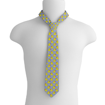 Cravată cu imprimeu de rață 8 cm, cravată formală business, cravată cu dungi la modă din poliester, stil unic pentru femei