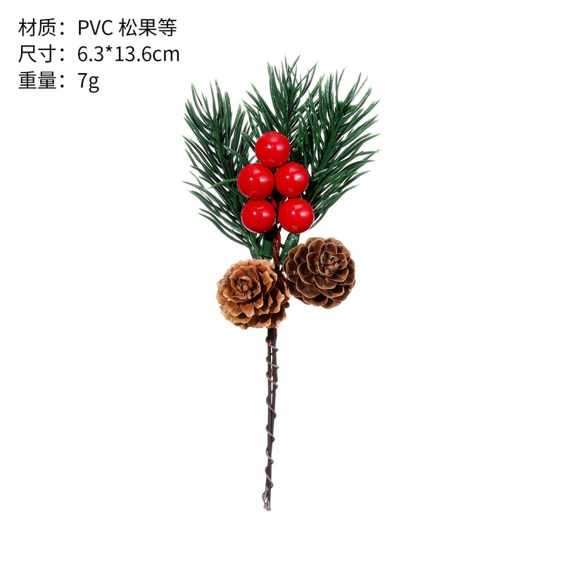 Karácsonyi kenderkötél határokon átnyúlóan, piros bogyós gyümölcsökből álló csokor, kiegészítők, fenyőtűk, tobozok, műgyümölcsök, karácsonyi díszek, hópelyhek