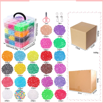 Χάντρες 9*6 χιλ. με διασυνοριακές πωλήσεις, κατασκευή παιδικών βραχιολιών DIY, πολύχρωμα χειροποίητα κοσμήματα με χάντρες, κουτί αξεσουάρ