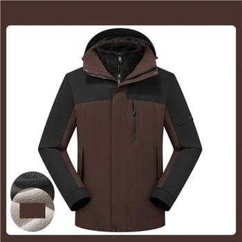 Jachetă de lucru nouă din bumbac, rezistentă la vânt și impermeabilă, pentru toamnă și iarnă, potrivită pentru toamnă și iarnă, cu haină detașabilă, glugă pentru drumeții, en-gros.