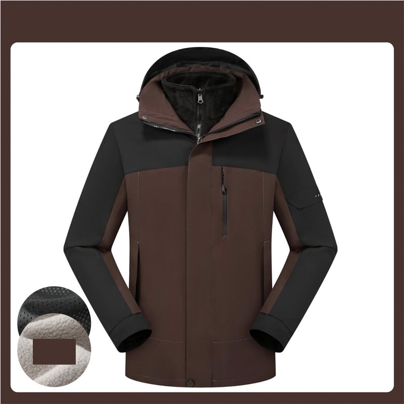 Jachetă de lucru nouă din bumbac, rezistentă la vânt și impermeabilă, pentru toamnă și iarnă, potrivită pentru toamnă și iarnă, cu haină detașabilă, glugă pentru drumeții, en-gros.