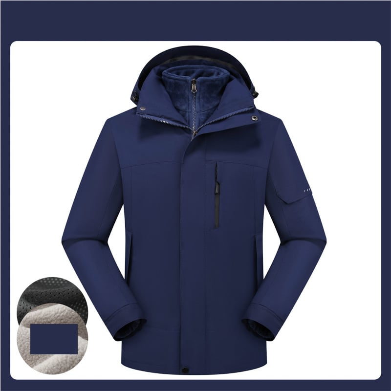 Jachetă de lucru nouă din bumbac, rezistentă la vânt și impermeabilă, pentru toamnă și iarnă, potrivită pentru toamnă și iarnă, cu haină detașabilă, glugă pentru drumeții, en-gros.