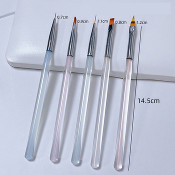 10 darabos alumínium tubusból készült körömecset készlet fém nyéllel, nagykereskedelmi körömecsetek, körömfestéshez.