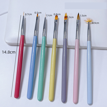10 darabos alumínium tubusból készült körömecset készlet fém nyéllel, nagykereskedelmi körömecsetek, körömfestéshez.
