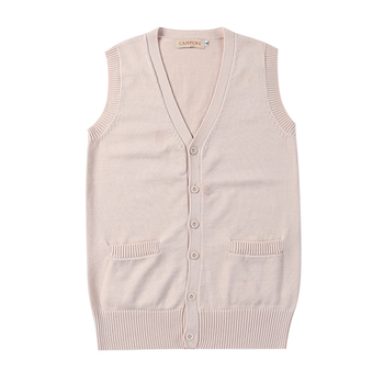 Χονδρική πώληση ιαπωνικών πουλόβερ JK, βαμβακερά ανοιξιάτικα και φθινοπωρινά αμάνικα ζακέτες με V-λαιμόκοψη