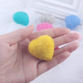 Vilnas filca rotājumi pāri malām 5 gab. sirds formā, aksesuāri, apģērbs, cepuru rotājumi, DIY zīmogu roku darbs rotaļlietas, gatavās produkcijas ražotājs