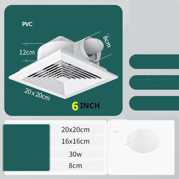 Sadzīves atkritumu izplūdes ventilators, jaudīgs kluss ventilators virtuvei un vannas istabai, ģipškartona sadzīves atkritumu izplūdes ventilators