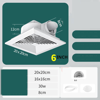 Sadzīves atkritumu izplūdes ventilators, jaudīgs kluss ventilators virtuvei un vannas istabai, ģipškartona sadzīves atkritumu izplūdes ventilators