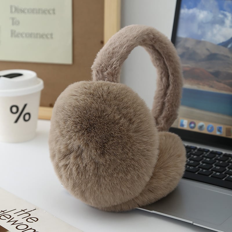 Зимни топли наушници/антифони, унисекс, сгъваеми, меки плюшени, стилни, студоустойчиви и идеални за колоездене.