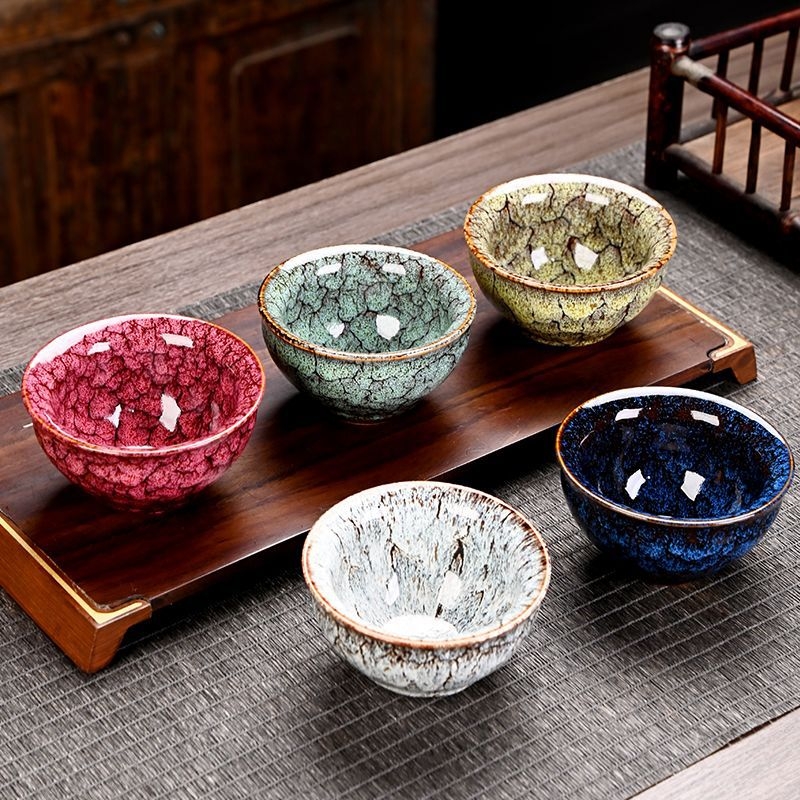 Šálka na čaj piatich elementov vypaľovaná v peci, majstrovská šálka, jedna veľká veľkosť, keramická majstrovská populárna porcelánová šálka/miska Jianzhan Kung Fu