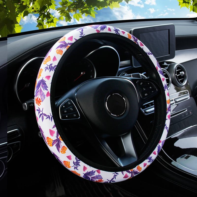 Κάλυμμα τιμονιού με φλοράλ τύπωμα από SBR, αντιολισθητικά λάστιχα