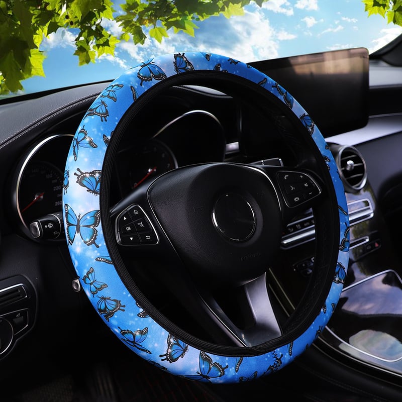 Κάλυμμα τιμονιού με φλοράλ τύπωμα από SBR, αντιολισθητικά λάστιχα