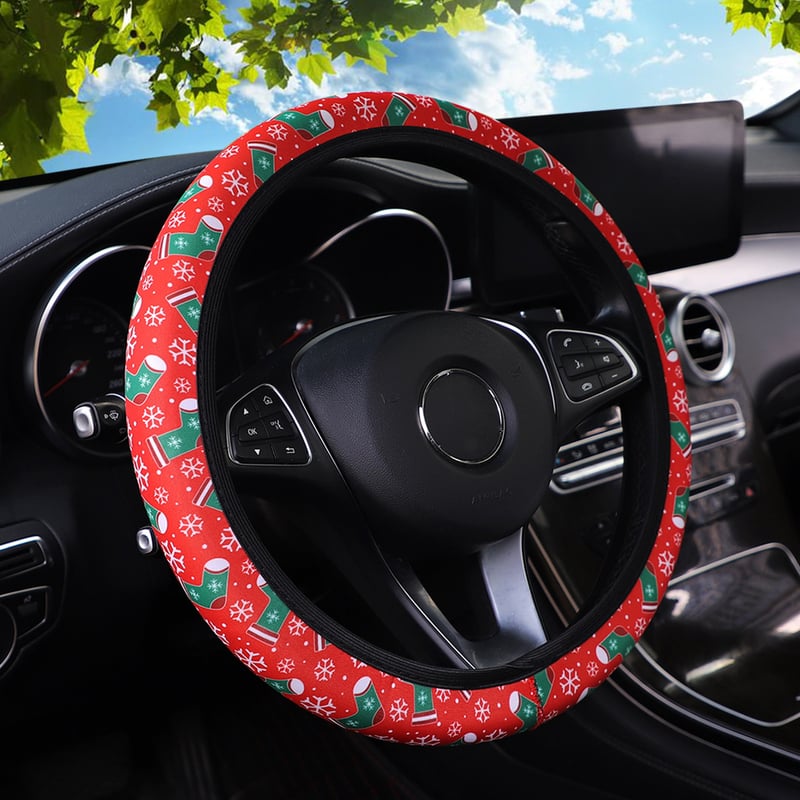 Κάλυμμα τιμονιού με φλοράλ τύπωμα από SBR, αντιολισθητικά λάστιχα