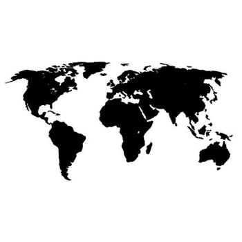 Стикер за стена с гравирана карта на света, персонализируем размер за декорация на дома.