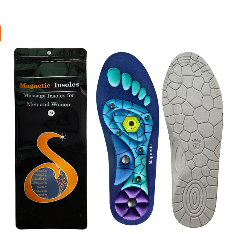 Átlátszó mágneses talpbetétek férfiaknak, lélegző talpbetétek futáshoz, sporthoz, párnázáshoz és masszázshoz; testreszabható mágnesterápiás talpbetétek nőknek.