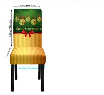 Ziemassvētku krēslu pārvalki ar pārrobežu dizainu un digitālo druku, piemēroti viesnīcām, restorāniem un lietošanai mājās.