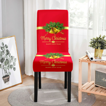 Ziemassvētku krēslu pārvalki ar pārrobežu dizainu un digitālo druku, piemēroti viesnīcām, restorāniem un lietošanai mājās.