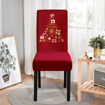 Ziemassvētku krēslu pārvalki ar pārrobežu dizainu un digitālo druku, piemēroti viesnīcām, restorāniem un lietošanai mājās.