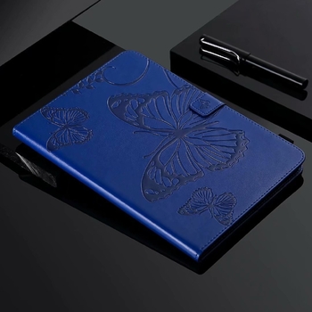 Συμβατό με δερμάτινη θήκη Samsung P610, ανάγλυφη θήκη καρτών T860 με πεταλούδα και θήκη προστασίας από πτώσεις Lenovo M10