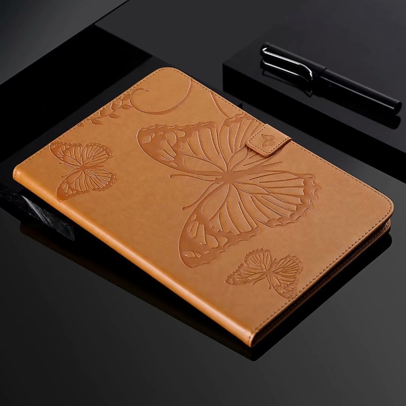 Συμβατό με δερμάτινη θήκη Samsung P610, ανάγλυφη θήκη καρτών T860 με πεταλούδα και θήκη προστασίας από πτώσεις Lenovo M10