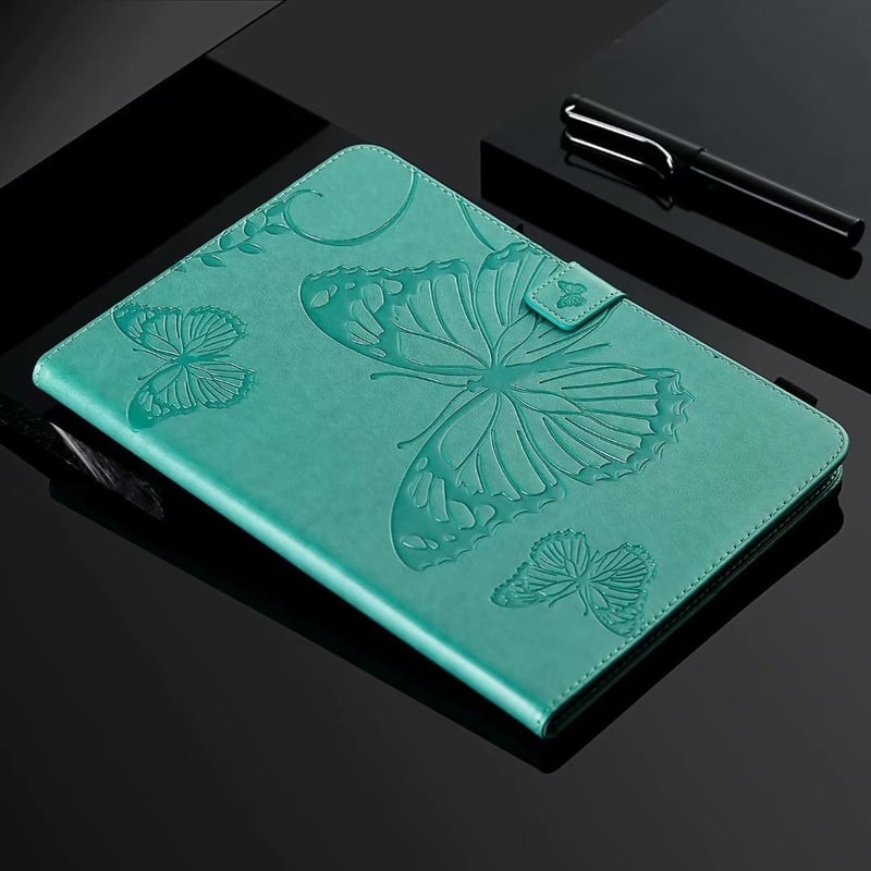 Συμβατό με δερμάτινη θήκη Samsung P610, ανάγλυφη θήκη καρτών T860 με πεταλούδα και θήκη προστασίας από πτώσεις Lenovo M10