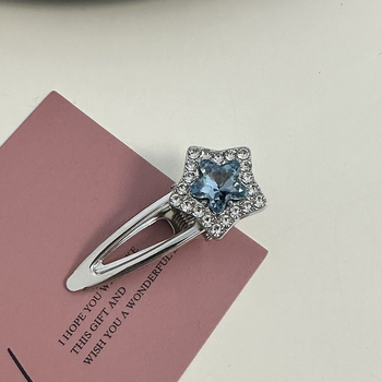 Set de agrafe de păr cu cristale roz, inclusiv agrafe de păr din aliaj de aluminiu argintiu, agrafe laterale, agrafe cu breton și agrafe cu cioc de rață.