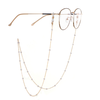 Lanț pentru ochelari, colier, lanț metalic din perle artificiale, șnur pentru ochelari, accesoriu pentru ochelari, lanț pentru ochelari de soare