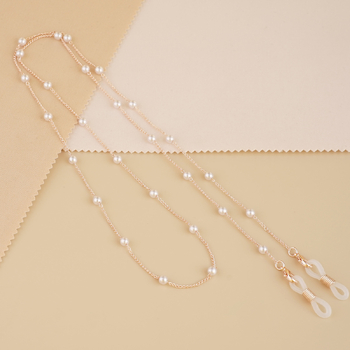 Lanț pentru ochelari, colier, lanț metalic din perle artificiale, șnur pentru ochelari, accesoriu pentru ochelari, lanț pentru ochelari de soare