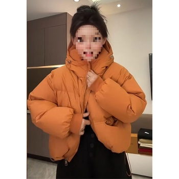 Jachetă scurtă, super elegantă, din bumbac alb, pentru femei, stil nou iarna 2025, design elegant și casual.