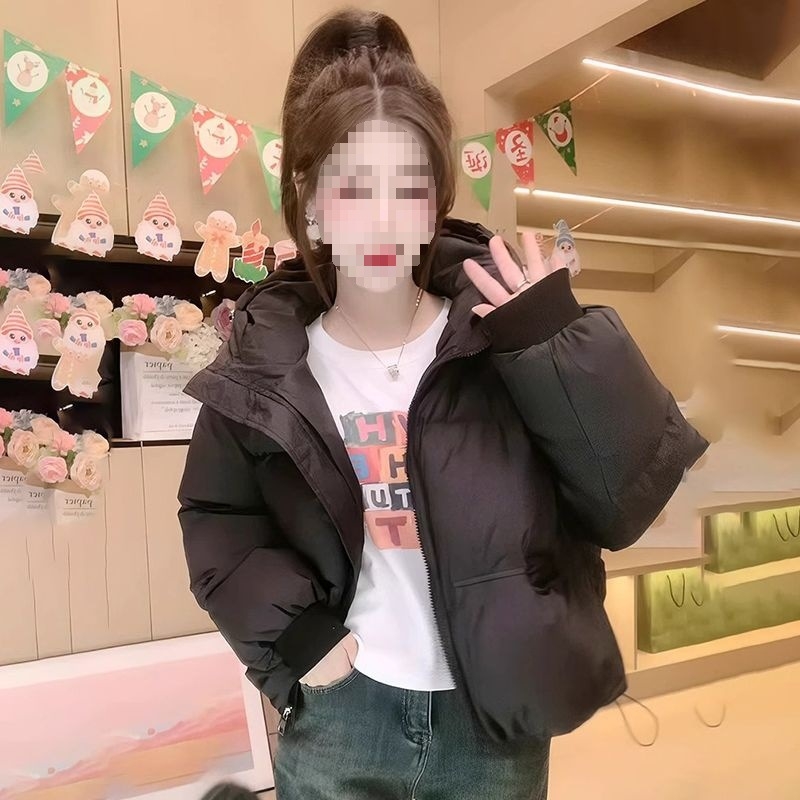 Jachetă scurtă, super elegantă, din bumbac alb, pentru femei, stil nou iarna 2025, design elegant și casual.