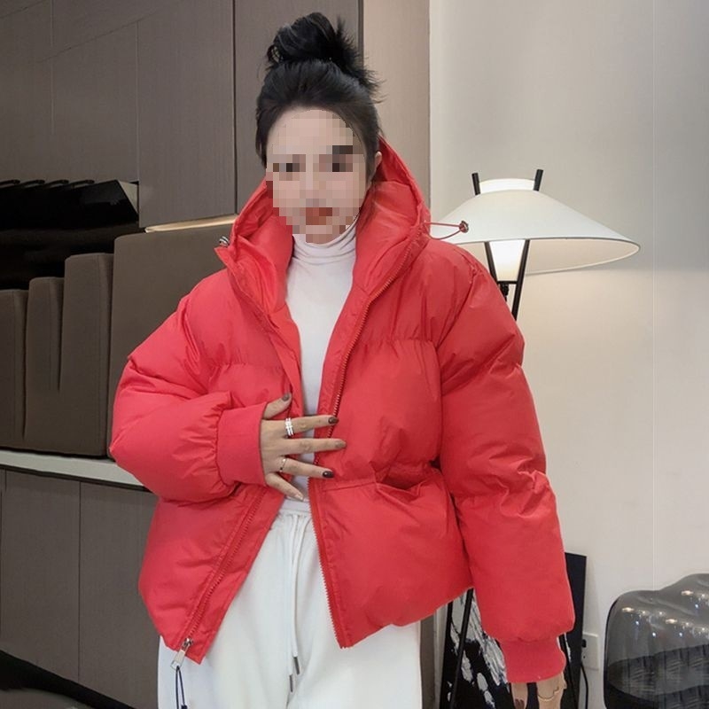 Jachetă scurtă, super elegantă, din bumbac alb, pentru femei, stil nou iarna 2025, design elegant și casual.