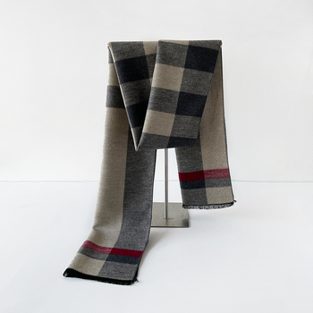 Ziemas vīriešu rūtaina šalle, silta un bieza vilnas šalle, moderna un stilīga, INS stilā, kašmira imitācijas šalle vairumtirdzniecībā.