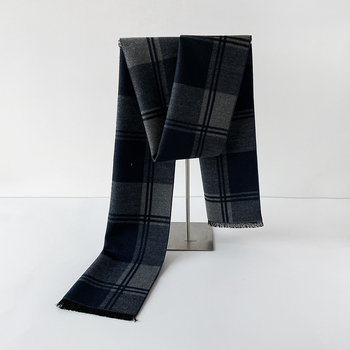 Ziemas vīriešu rūtaina šalle, silta un bieza vilnas šalle, moderna un stilīga, INS stilā, kašmira imitācijas šalle vairumtirdzniecībā.