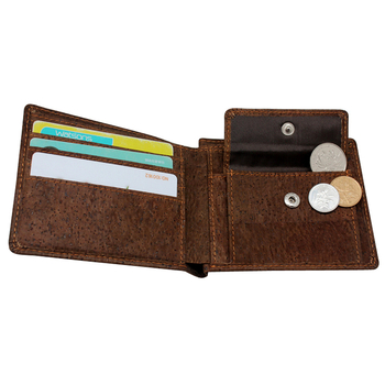 Enimmüüdud meeste minimalistlik korgist rahakott, horisontaalne mündirahakott, kahekordselt volditav rahakott