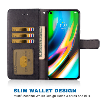 Sobib Moto G9 Plus telefoniümbrisele, vasakule ja paremale kaanele, kaardipesale, rahakotitüüpi, alusele, kaitsvale nahkümbrisele