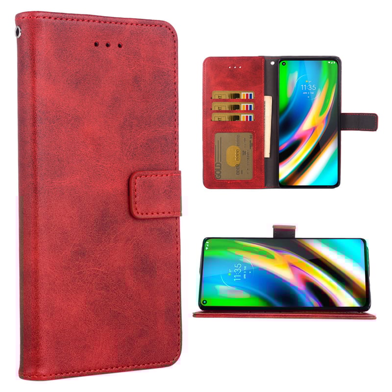 Sobib Moto G9 Plus telefoniümbrisele, vasakule ja paremale kaanele, kaardipesale, rahakotitüüpi, alusele, kaitsvale nahkümbrisele