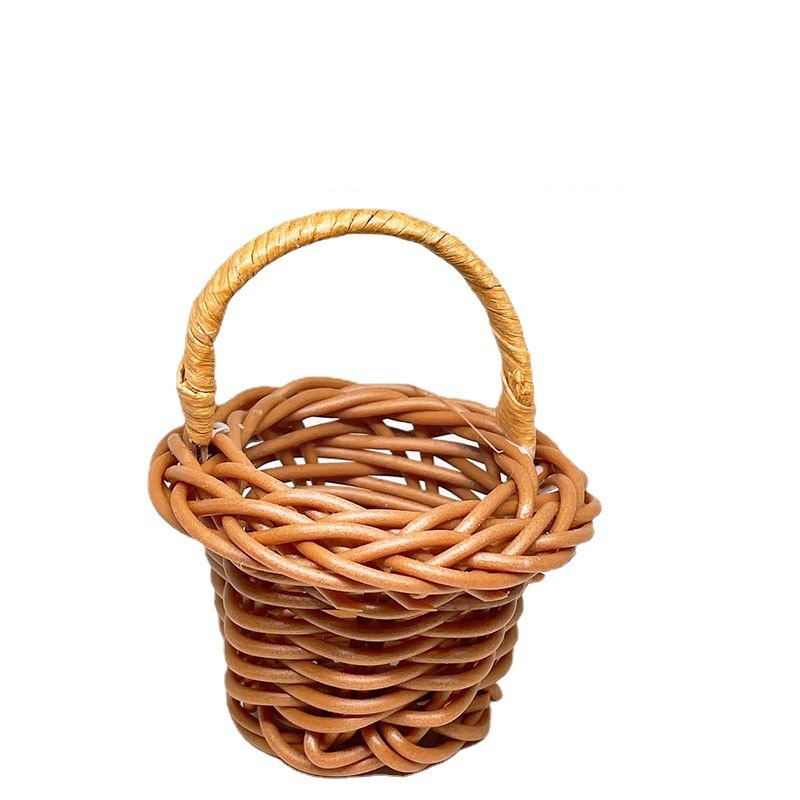 10 tk toidukorvi närimismänguasi papagoidele, miniatuurne käsitöö rotangist mänguasi, linnulõbus mänguasi