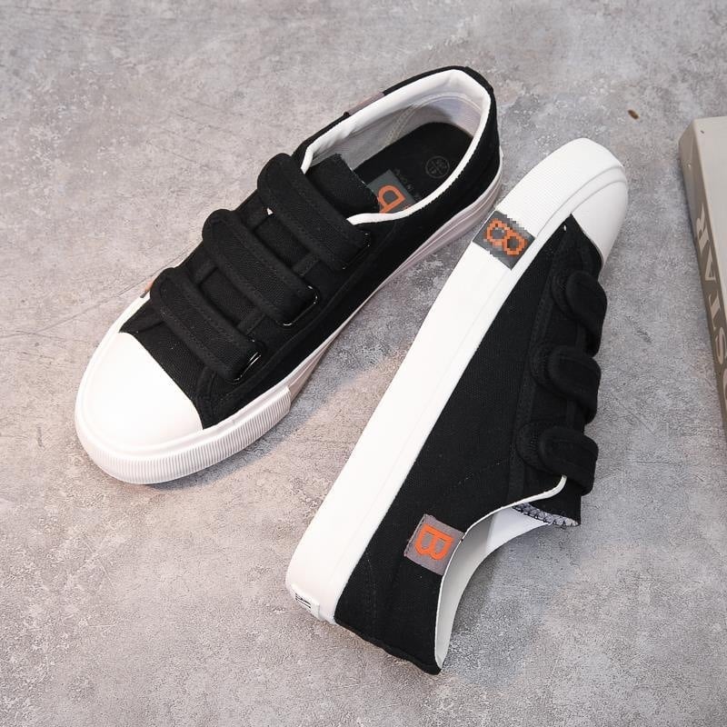 Vīriešu audekla apavi, korejiešu stilā, ikdienas sporta apavi, universāli skolas apavi ar līplentes aizdari, baltas pavasara sporta apavi, apavi pāriem.