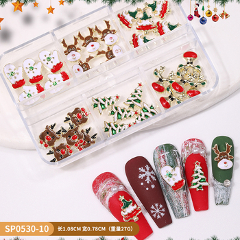 Jauni pārrobežu Ziemassvētku nagu rotājumi, Ziemassvētku eglīšu dāvanas, cimdi, veca vīra formas sniegpārslas, briežu nagu rotājumi vairumtirdzniecībā