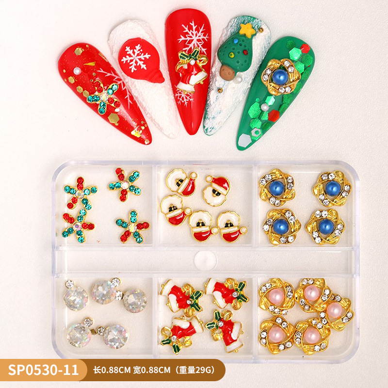 Jauni pārrobežu Ziemassvētku nagu rotājumi, Ziemassvētku eglīšu dāvanas, cimdi, veca vīra formas sniegpārslas, briežu nagu rotājumi vairumtirdzniecībā