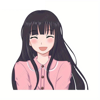 Piiriülene e-kaubandus Musta soo Sawako tervendav naeratus Anime tegelaskuju autokleebised Loomingulised 2D dekoratiivkleebised