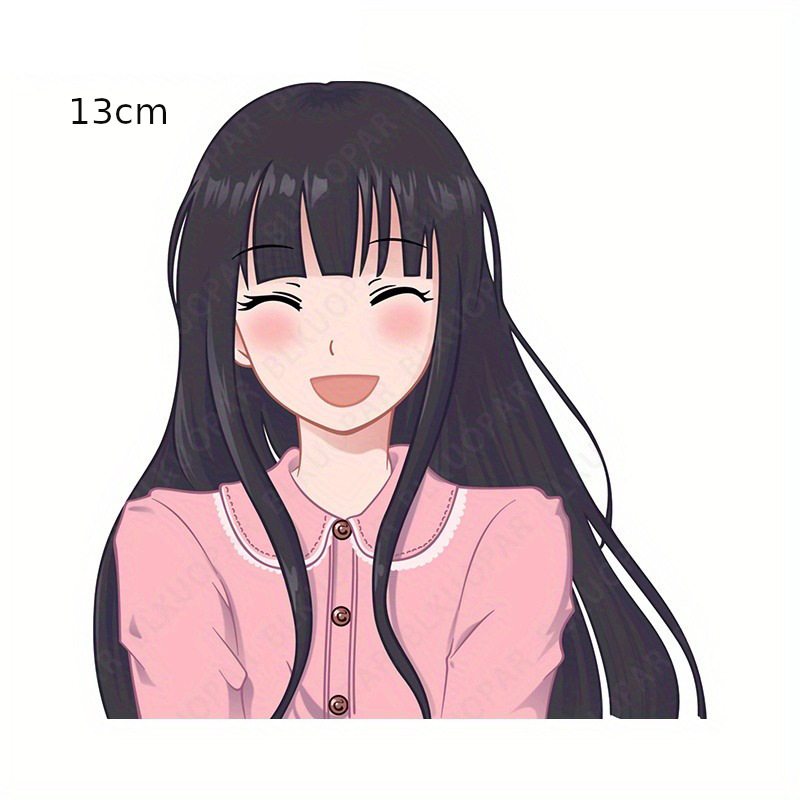 Piiriülene e-kaubandus Musta soo Sawako tervendav naeratus Anime tegelaskuju autokleebised Loomingulised 2D dekoratiivkleebised