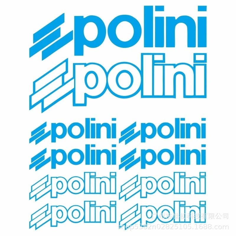 10 radošu Polini automašīnu uzlīmju, motociklu uzlīmju, PVC uzlīmju komplekts, grafiskas, ūdensizturīgas un saules aizsargas.